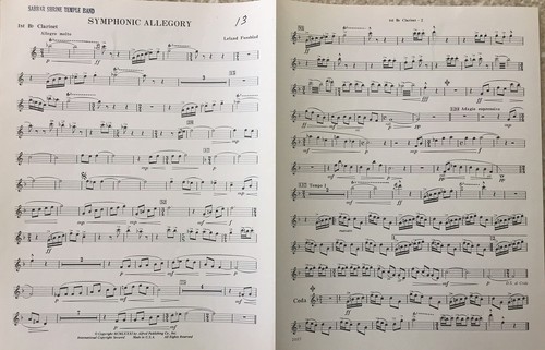 Symphonic Allegory Concert Band Sheet Music, Leland Forsblad, Alfred Music 1981 - Picture 5 of 5