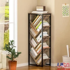 Tree Bookshelf Industrial Style Storage Rack Living Room Easy Assembly New