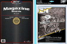 10 BCW Magazine 8.5 x 11 Backing Boards & Ult...