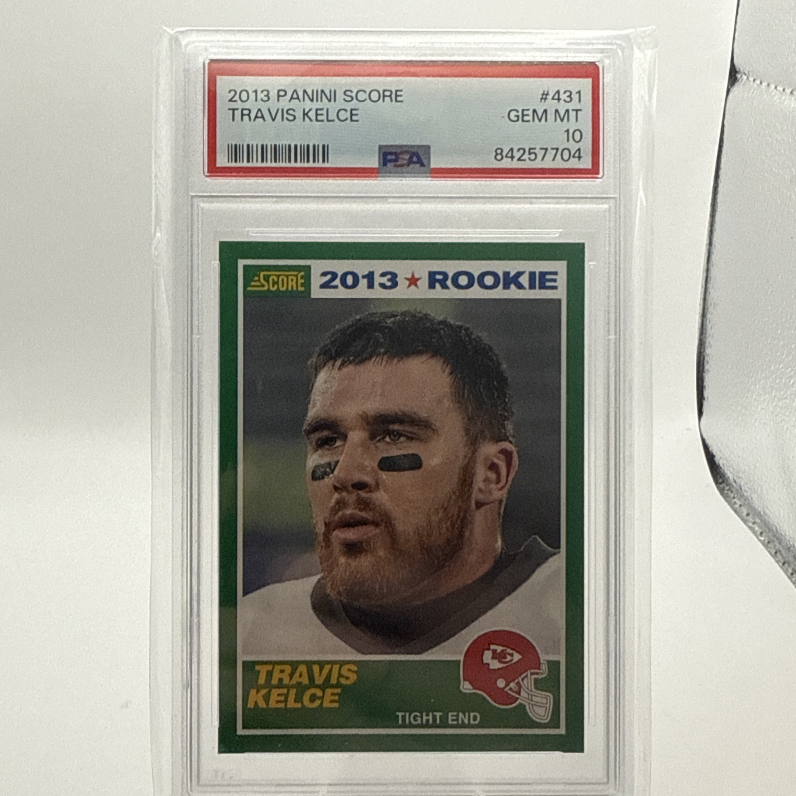 2013 Panini Score #431 Travis Kelce Chiefs RC Rookie PSA 10 GEM MINT