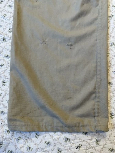 Vintage 80s Distressed Beige Coveralls Jumpsuit 40-42 USA Made Stains image 9