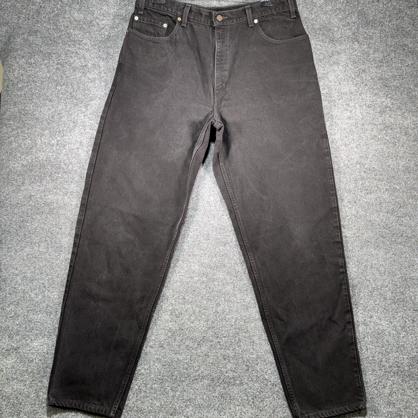 (fit 36x34) Black Wide Loose Tapered Vintage Made In Usa 90s