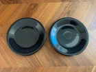 Set of 2 Vintage Black Fiesta Ware Salad Plates 7" USA