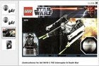 LEGO Star Wars TIE Interceptor & Death Star 9676 Complete Set 65pcs Canister