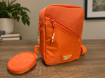 Reebok Orange Crossbody Bag w/ Detachable Round Pouch