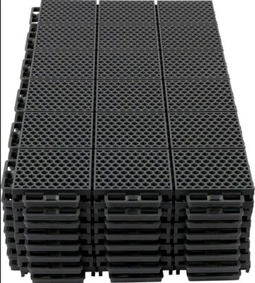 Caliber Protech XT Flooring - Traction - 24/Piece - Black 13613-1