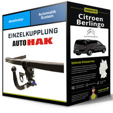 Abnehmbare Anhängerkupplung für CITROEN Berlingo 04.2008-10.2011 Typ B9 Auto Hak