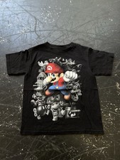 BOYS USED VTG Y2K 2000S NINTENDO SUPER MARIO GALAXY VIDEO GAME SHIRT YOUTH SMALL