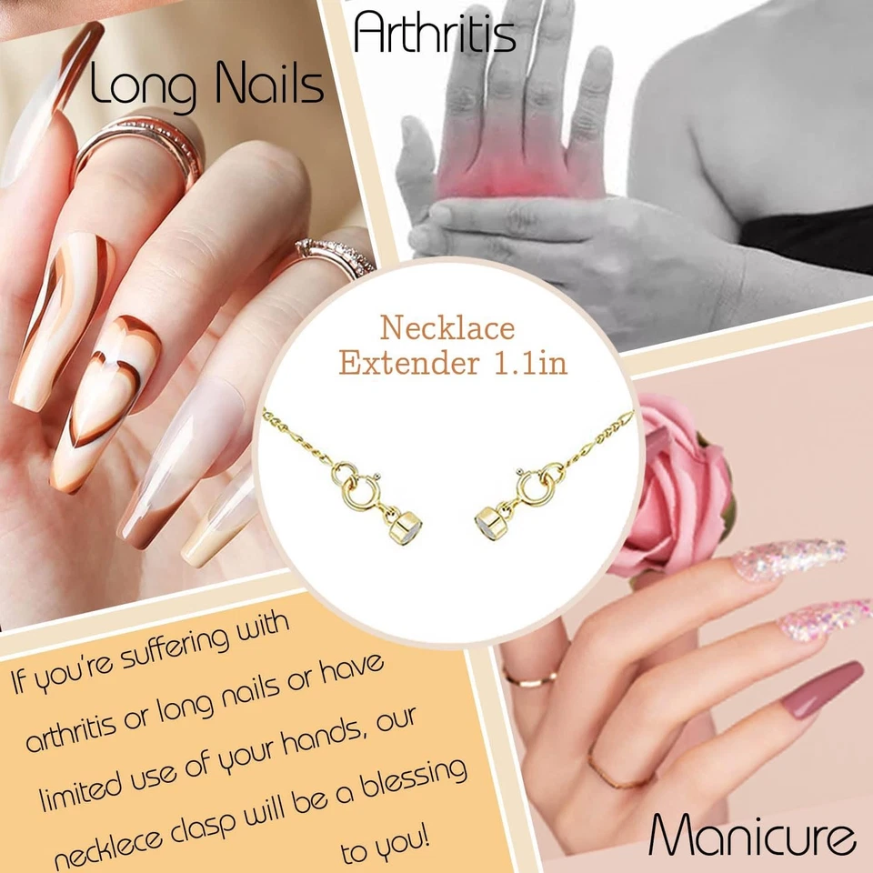 Double Magnetic Necklace Clasps and Closures 14K Gold and Silver Bracelet - Image 3 of 4