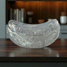 Antique (early 1900s) American Brilliant Cut Crystal Canoe Bowl