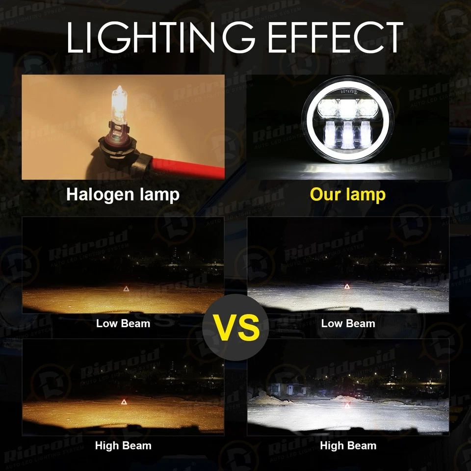 Faro LED de 5,75" 5-3/4" señal de giro alta/baja para Honda Rebel CMX125 CMX 500 250 Foto 4 de 4