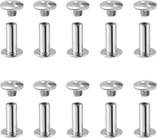 Uenhoy 30 Set Phillips Head Chicago Screws M5 x 12mm Binding M5x12mm, 30 Sets 