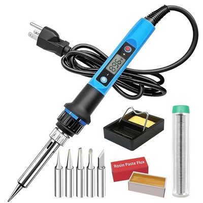 Soldering Iron Kit, 80W 110V Fast Heat up in 10s LCD Digital Adjustable Tempe...