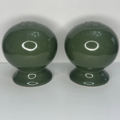 Fiesta Fiestaware Sage Ball Salt & Pepper Shakers - 7 Holes