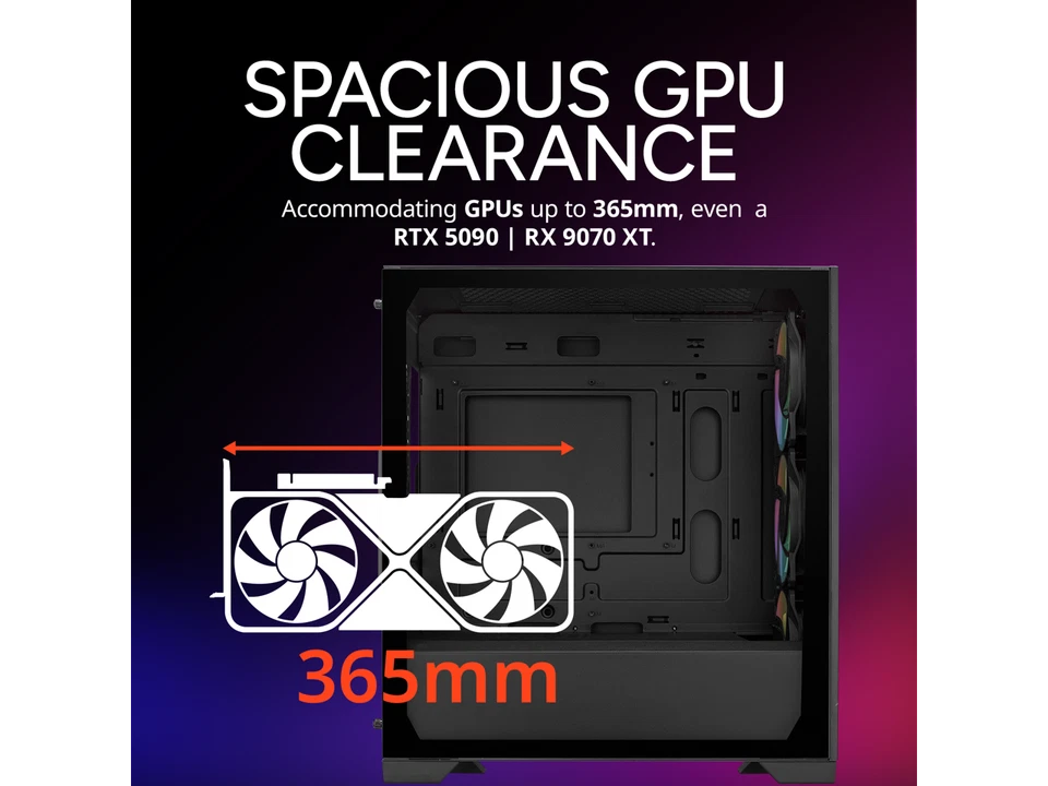 Cooler Master Elite 302 Micro-ATX High Airflow Minimalist PC Case, 365mm GPU Max - Image 3 of 4