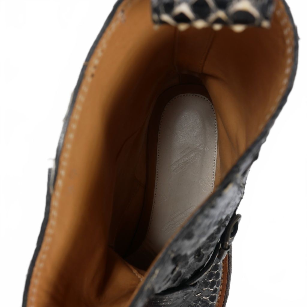 Martin Margiela Python Leather Engineer Boots Bla… - image 7