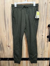 All in Motion French Terry Mid-Rise Jogger , Olive Green, Pockets, Size S