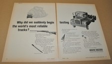 1966 White 4000 9000 Truck Ad Print Dynacor Rayon
