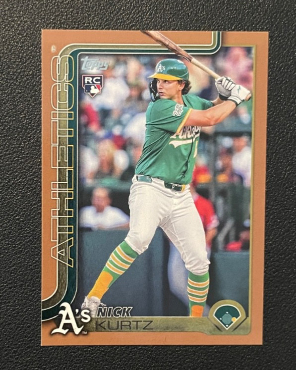 2025 Topps Update Nick Kurtz GOLD #0578/2025 ATHLETICS Rookie Card #US201