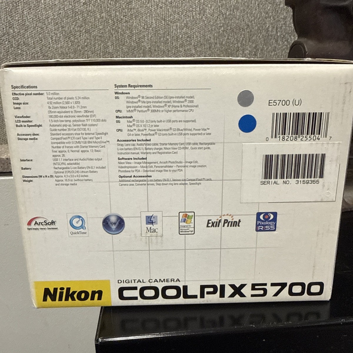 Nikon COOLPIX 5700 5.0MP Digital Camera - Black for sale online | eBay