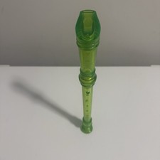 Yamaha Translucent Neon Green Soprano Recorder Plastic Instrument, School Music