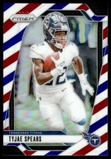 Tyjae Spears 2024 Panini Prizm #278 Red White and Blue Titans Football Card