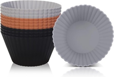 SUPER KITCHEN 9,2cm Große Muffinform Silikon, Antihaft Wiederverwendbar Silikon