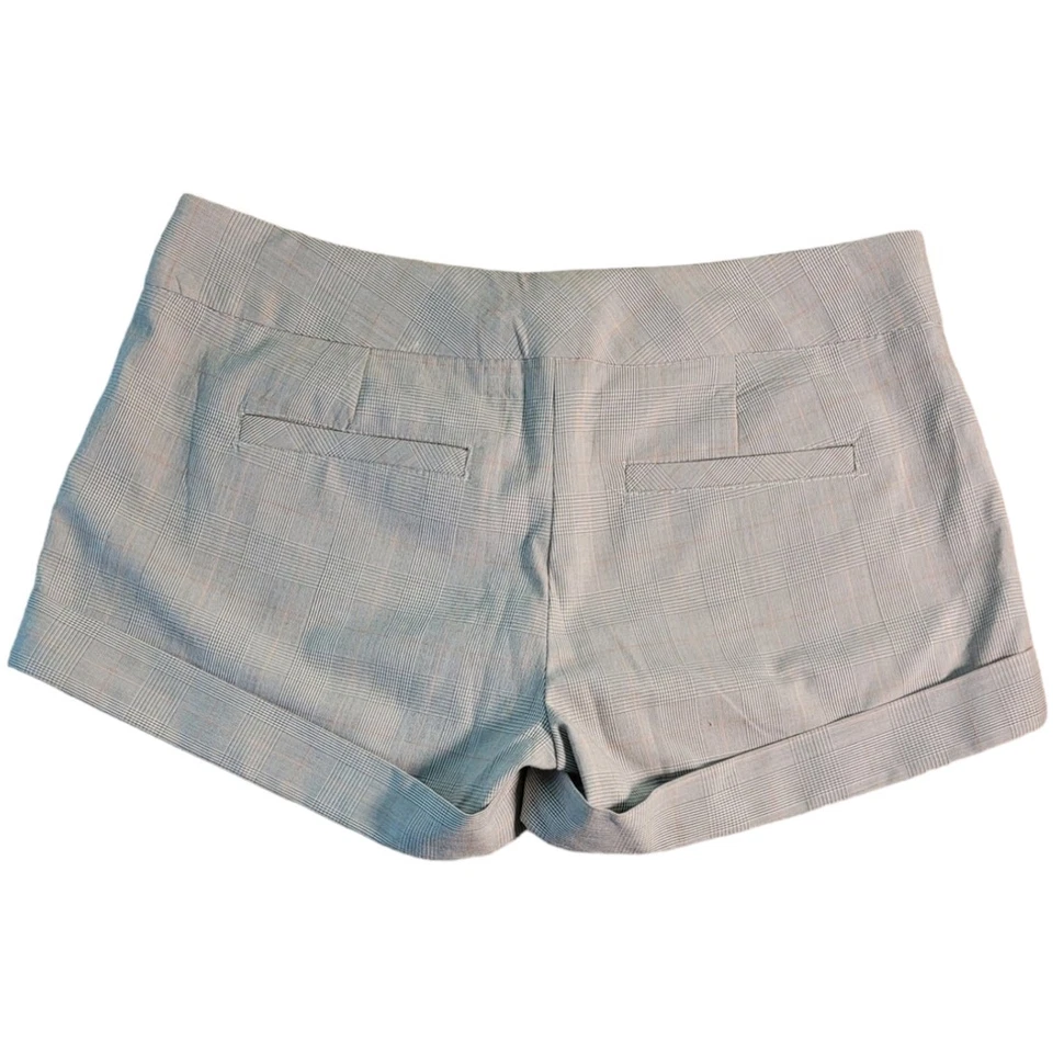 Pantalón Corto ARDEN B Glen Cuadros Cuadros Talla 0 Preppy Dinero Antiguo Colegial Puños Foto 4 de 4
