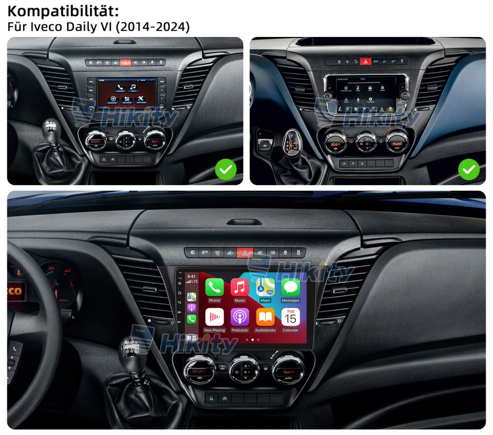 DAB+ 8Core 4+64G Android Carplay Autoradio Für Iveco Daily 14-24 GPS Navi Kamera - Bild 2 von 4