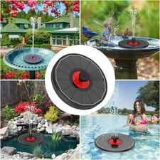 Solar Fountain with Red Flower - Attract Birds - Upgrade 3.5W Solar Bird Bath Fo