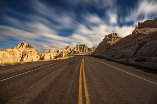 Road Trip Photography Print - Highway in Badlands National Park South Dakota