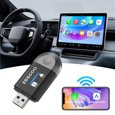 Wireless Apple Carplay Adapter Android Auto Adapter USB Car Dongle Connect Box