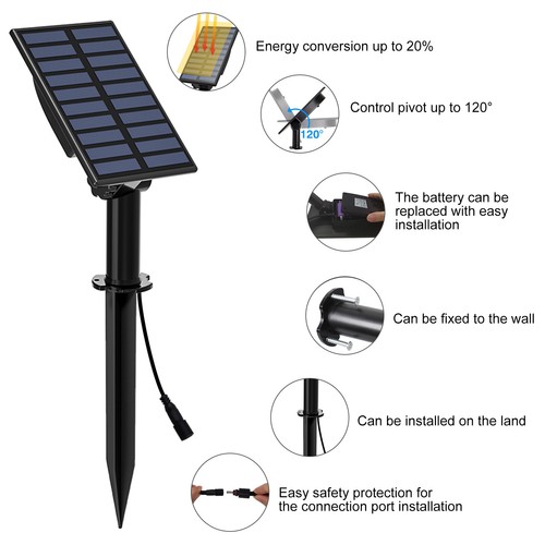 LED Solar Spot Lights Wall Outdoor Garden Yard Path Lamp Security Waterproof - Picture 66 of 74