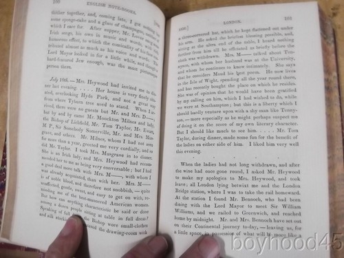 Passage From the English Note-Books of Nathaniel Hawthorne-1871-VOL. II ONLY - Picture 6 of 8