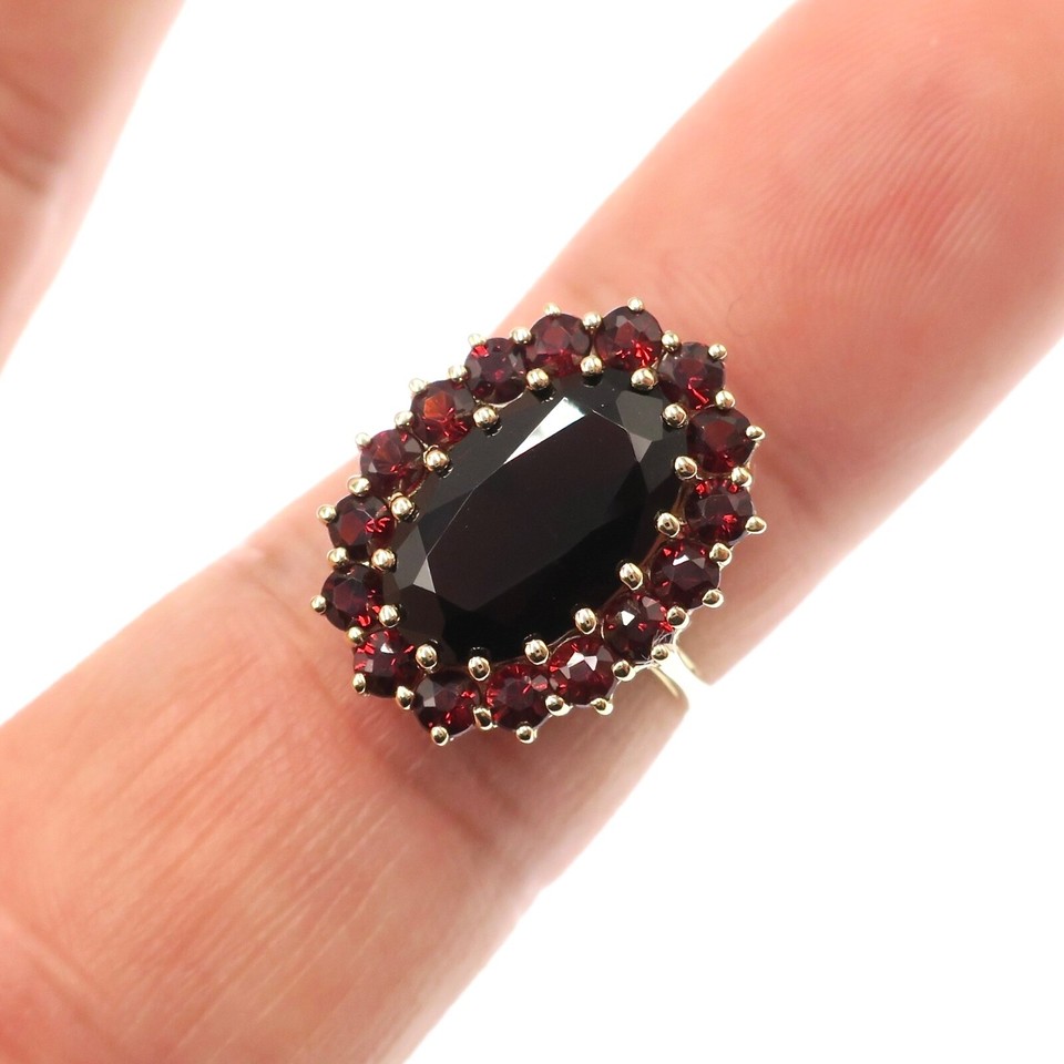 Traditional Classic 14k Solid Yellow Gold 5ct Natural HALO Ring