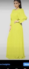 fashion nova Yellow Dress Sz NWT