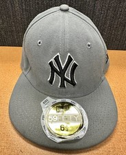 New York Yankees MLB New Era 59FIFTY Fitted Cap Hat Size Youth 6 1/2 Gray