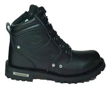 Unik Just for Bikers Men's Premium Leather Short Motorcycle Boots, Classic