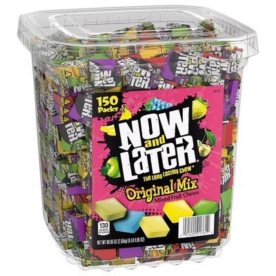 Now & Later Original Mix, Individually Wrapped Mixed Fruit Chew Candy 150 Pieces