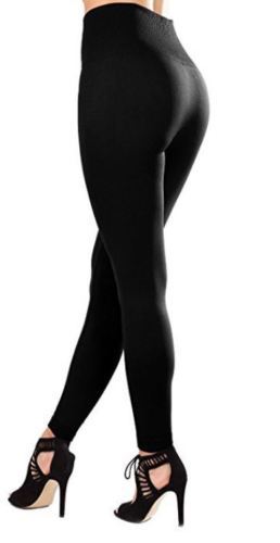 Leggings donna nuovi vita alta spessi caldi invernali morbidi foderati in pile 8-22 - Foto 4 di 4
