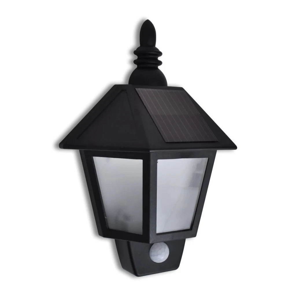 Solar Wall Lamp With Motion Sensor Fence Light Garden Patio Path