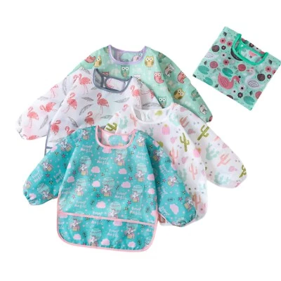 HAIMOBURG 5er Pack Wasserdicht Ärmellätzchen Kinderlätzchen Babylätzchen 3 -24 Monate