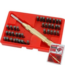 Number Alphabet Letter Symbol Automatic Punch Set 38pc 1/8" Craft " CT1497