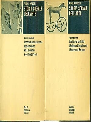storia sociale dell'arte 2 volumi einaudi 4 ed. 1956 Hauser Arnold - Foto 1 di 1