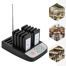 Restaurant Wireless Guest Paging System 10 Beepers Queuing Calling Pager Food