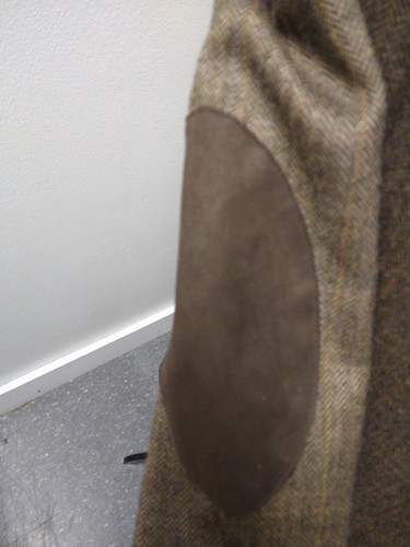Herren Ralph Lauren Lammwolle Tweed Blazer Braun Fischgrät Ellenbogenpolster 42R - Bild 10 von 12