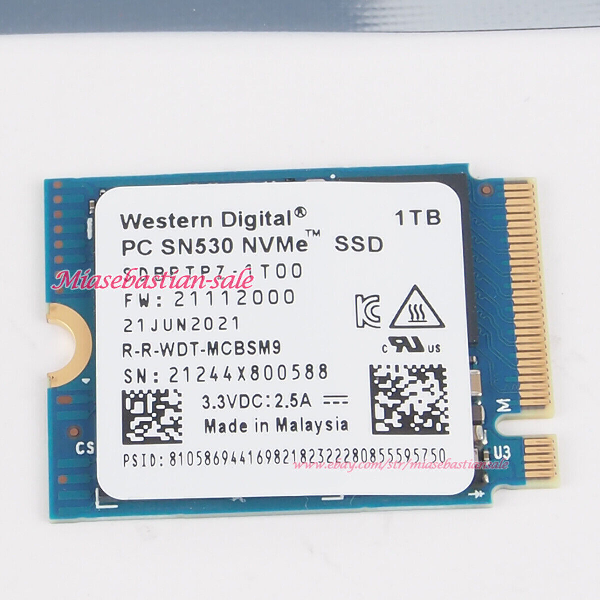 WD SN530 1TB NVMe SSD M.2 2230 For Microsoft surface Steam Deck