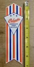 1960's Columbia Firebolt bicycle seat tube mast decal sticker