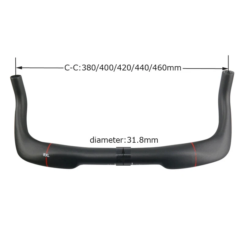 Carbon Fiber Road Bike TT Rest Handlebar 380/400/420/440/460mm TT Triathlon Bar - Image 3 of 4