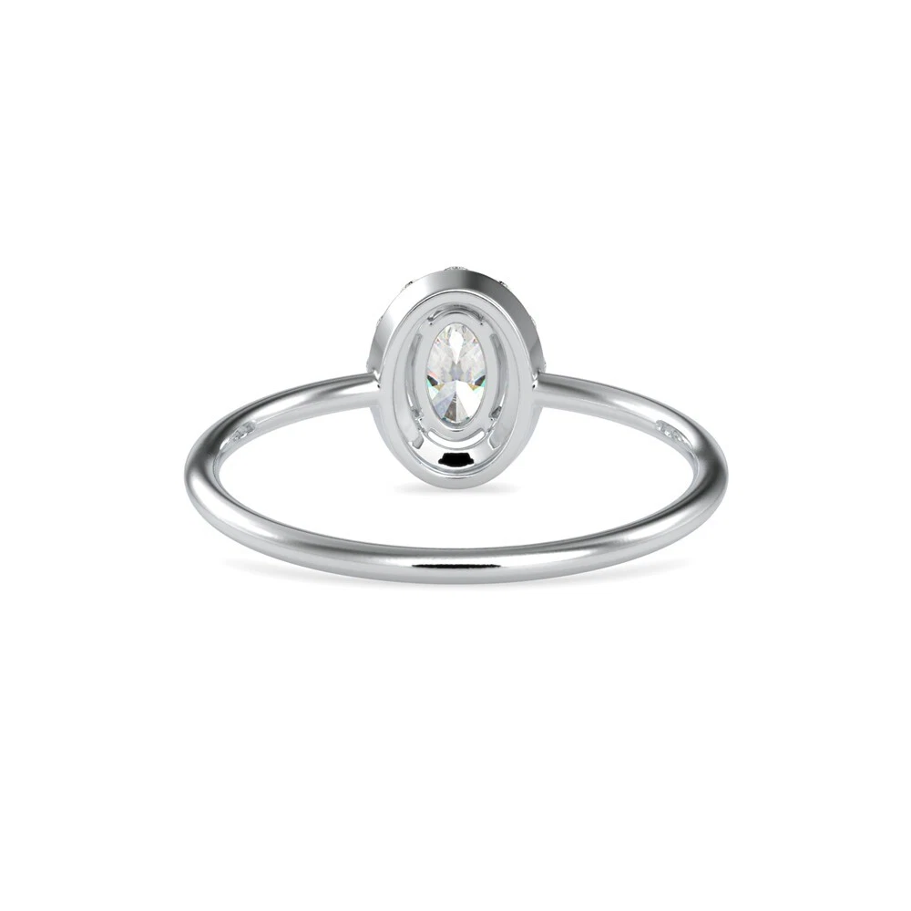 0.47ct IGI Certified Lab Grown Diamond Engagement Ring Oval Cut 14K Gold image-5